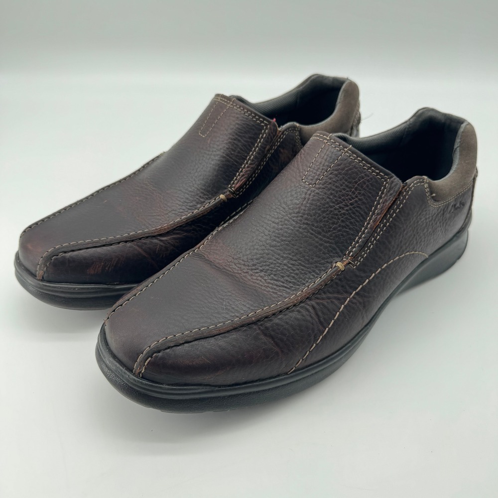 Clarks Collection Cotrell Step Loafers 12 Leather Slip On Shoes Comfort Casual